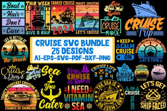 Cruise SVG Bundle - Cruise 2024 Gráfico Manualidades Por Creative T-Shirts