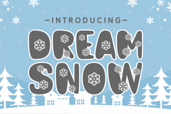 Dream Snow Decoratieve Fonts Font Door Wankriss