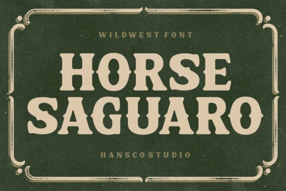Horse Saguaro Serif Font By HansCo