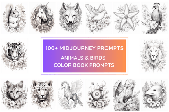Midjourney Prompt - Coloring Book Pages Graphic AI Coloring Pages By Hues Hub