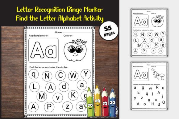 Alphabet Letter Recognition Bingo Marker Graphic K By TheStudyKits