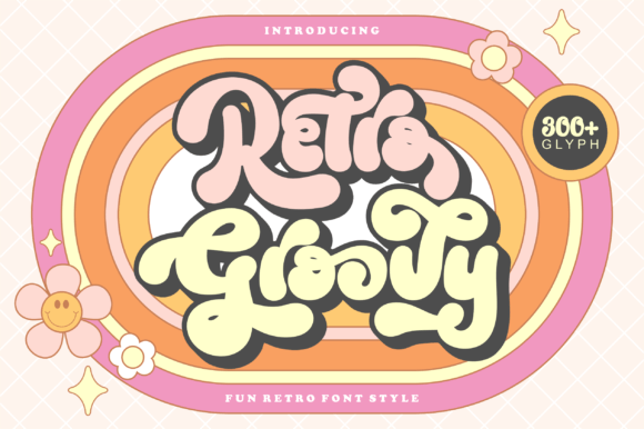 Retro Groovy Display Font By Tedha Studio