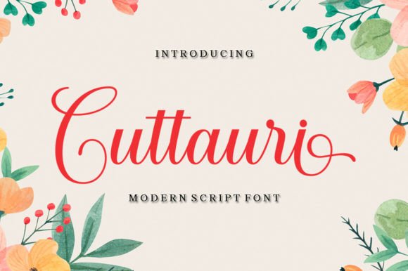 Cuttauri Script & Handwritten Font By Nk Studio