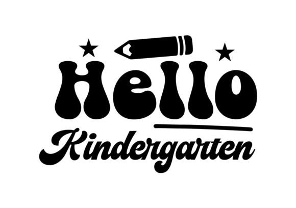 Hello Kindergarten SVG Graphic T-shirt Designs By Mimi graphic