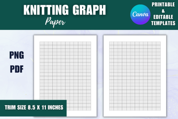 Knitting Graph Paper Notebook Graphic Print Templates By Philip Pub