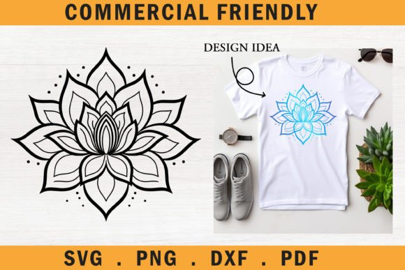 Mandala Lotus Svg,celestial Lotus Svg Graphic Crafts By redearth and gumtrees