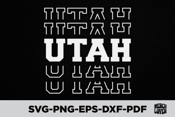 Patriotic USA State Utah T-Shirt Illustration Designs de T-shirts Par Merch Lover
