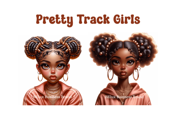 Pretty Track Girls Gráfico PNG transparentes AI Por BElux Business Brand