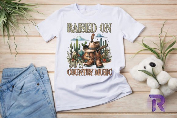 Raised on 90s Country Music PNG Graphic Crafts By Revelin