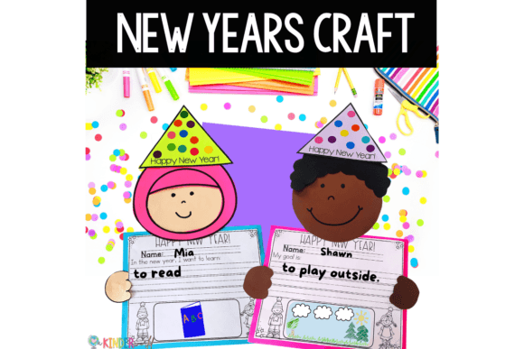 New Years Craft | New Years Activity Gráfico Infantil Por A Kinder World