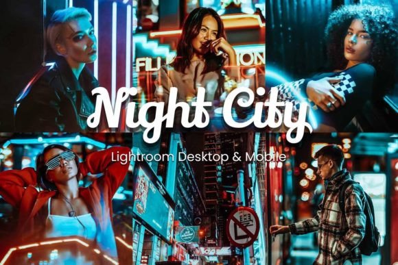 35 Night City Lightroom Presets Grafika Działania i Ustawienia Wstępne Przez 3Motional
