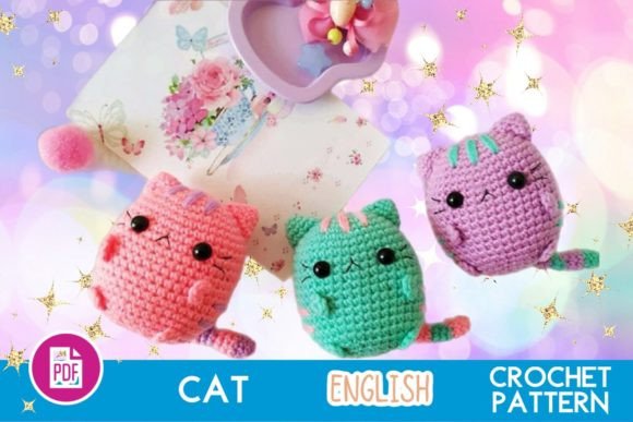 Crochet Cats / Toy Pattern PDF Amigurumi Graphic Knit Toys & Dolls By Ольга Лабутина