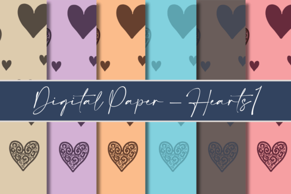 Digital Paper 1-Valentine-Hearts Day Afbeelding Crafts Door Origin Designs PH