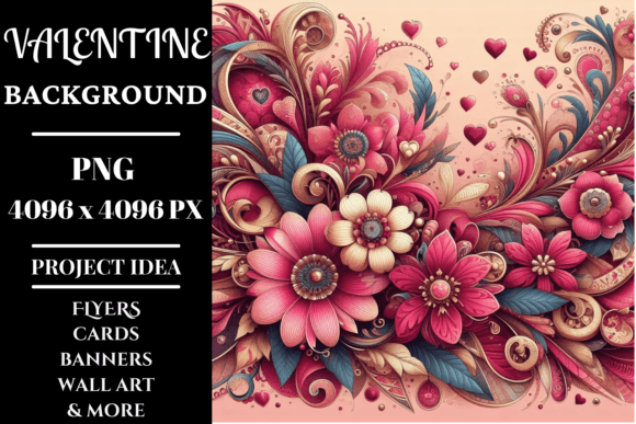 Flowers Valentine Background Graphic Backgrounds By Endrawsart