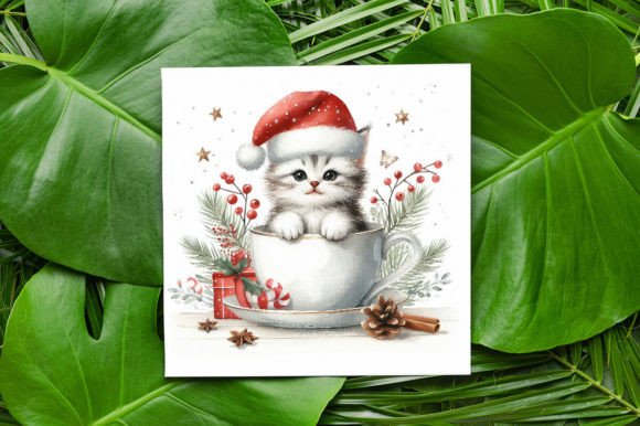 Watercolor Valentine's Cute Cat Graphic Illustrations By Kanay Lal