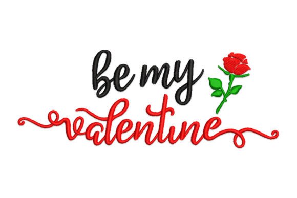 Be My Valentine Valentinstag Stickereidesign Von EmbDesign