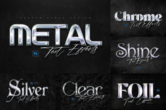 Chrome Text Effects Graphic Layer Styles By Sko4