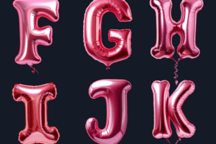 Valentine's Day Balloon Alphabet Clipart Illustration Illustrations Imprimables Par giraffecreativestudio 5