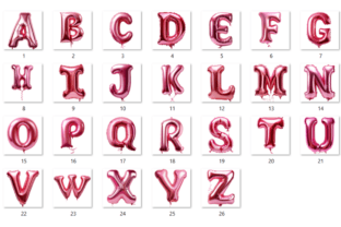 Valentine's Day Balloon Alphabet Clipart Illustration Illustrations Imprimables Par giraffecreativestudio 8