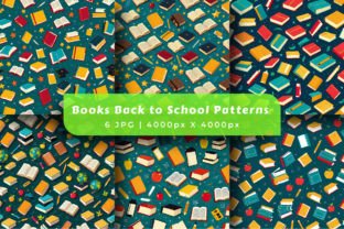 Books Back to School Patterns Collection Graphic Patterns By srempire 1