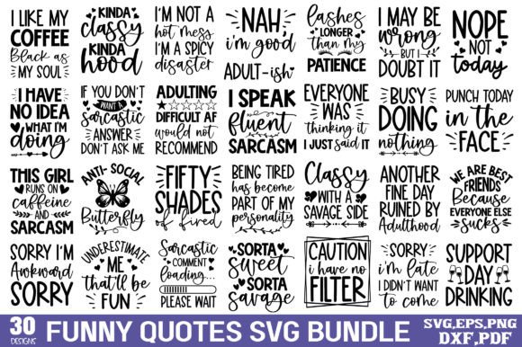 Funny Quotes SVG Bundle, Sarcasm SVG Graphic 3D SVG By Designer302