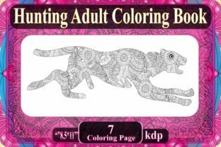 Hunting Adult Coloring Book for Adults Grafica Pagine e libri da colorare per adulti Di burhanflatillustration29 1