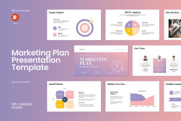 Marketing Plan PowerPoint Template Graphic Presentation Templates By CreativeSlides