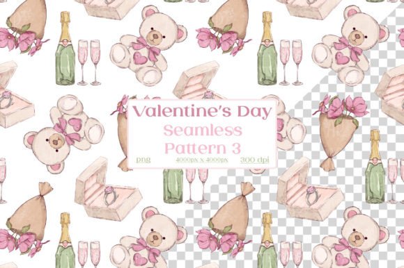Valentine's Day Hand Drawn Pattern V3 Graphic Patterns By Artalia