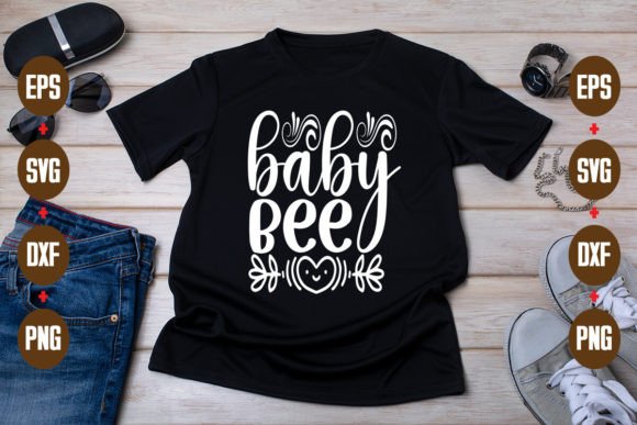 Baby Bee Graphic Print Templates By T-Shirt Library