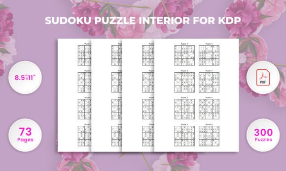 300 Sudoku Puzzle Book for Adults Graphic KDP Interiors By Effectmaster