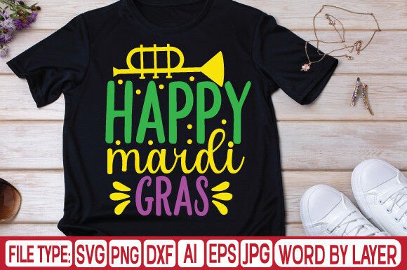 Happy Mardi Gras Graphic T-shirt Designs By DigitalArt