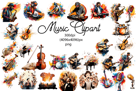 Music Clipart Graphic Illustrations By Dream Squad