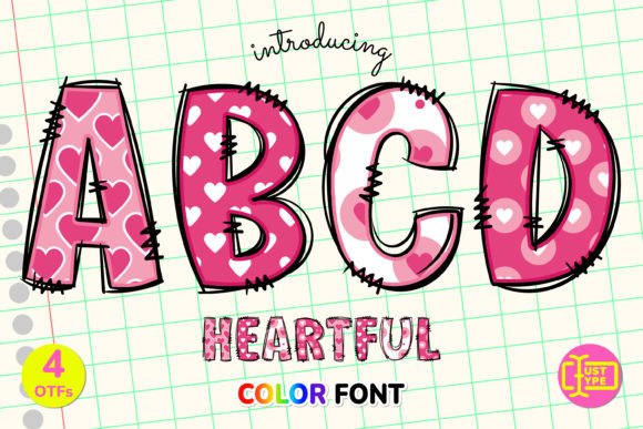 Heartful Color Fonts Font By JUSTTYPE