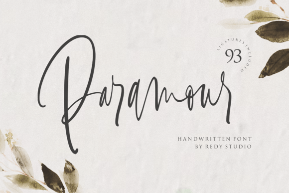 Paramour Script & Handwritten Font By RedyStudio