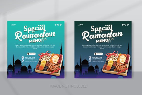 Restaurant Ramadan Kareem Food Menu Post Graphic Social Media Templates By VMSIT