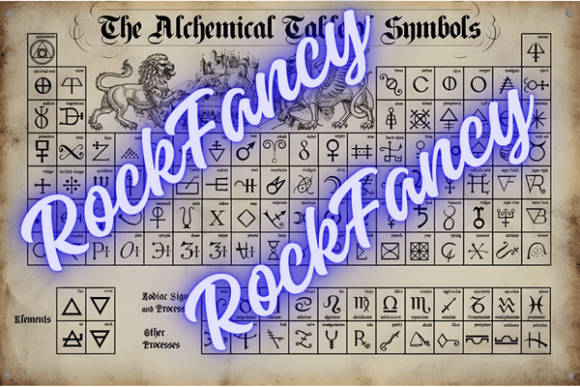 The Alchemist Table of Symbols Grafika Ilustracje do Druku Przez RockFancy