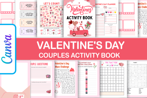 Valentine's Day Couple's Activity Book Graphic KDP Interiors By KDP Studio