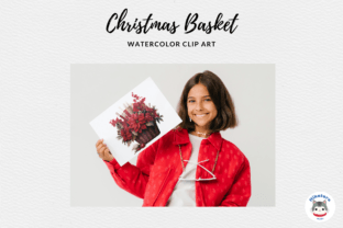 Watercolor Christmas Basket Clipart Set Illustration Illustrations AI Par Mikatarostudio 7