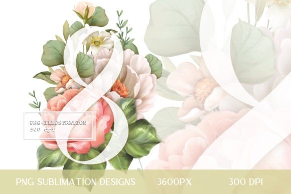 Women's Day Floral Sublimation PNG Graphic Illustrations By Gribanessa_Art
