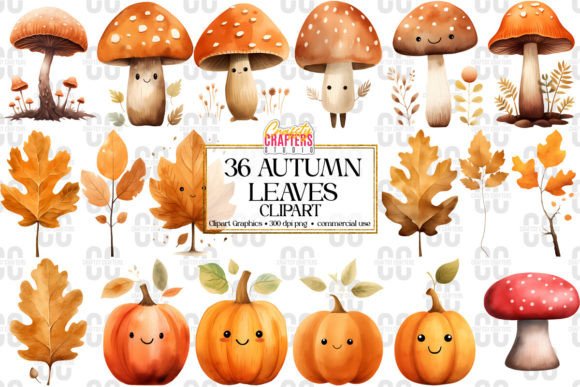 36 Cute Fall Autumn Clipart Bundle Grafik Druckbare Illustrationen Von CraftsyCraftersStudio