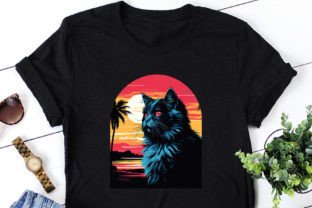 Cat Gráfico Diseños de Camisetas Por Background Graphics illustration