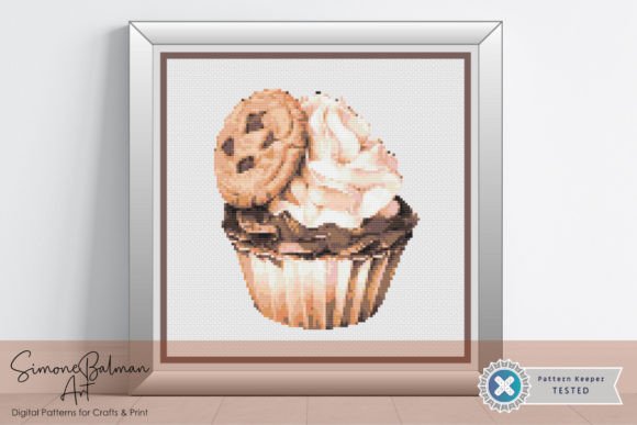 Cookie Cupcake Cross Stitch Pattern Grafik Kreuzstichmuster Von Simone Balman Art