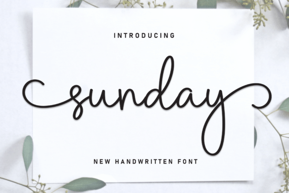 Sunday Script & Handwritten Font By andikastudio