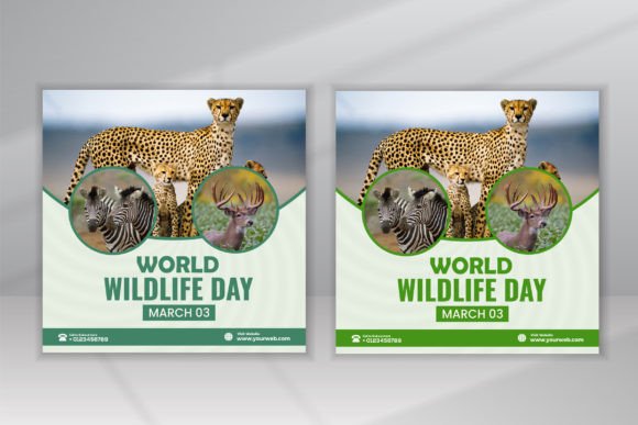 World Wildlife Day Instagram Post Graphic Social Media Templates By VMSIT