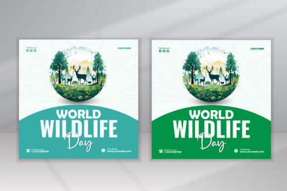 World Wildlife Day Social Media Post Graphic Social Media Templates By VMSIT