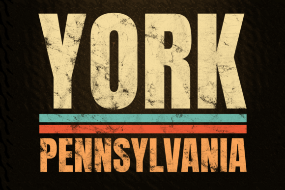 York Pennsylvania Retro Color Grafik Plotterdateien Von basyar