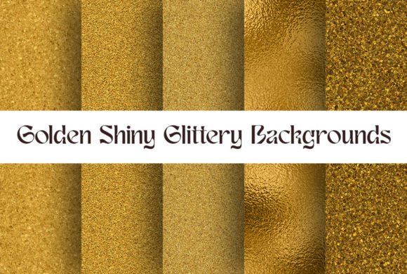 5 Golden Shiny Glittery Backgrounds Gráfico Fondos Por Print Graphics