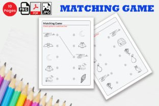 Matching Game Kids Worksheets Graphic K By Hitubrand 1