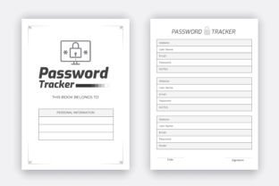 Password Tracker Log Book Design Templat Gráfico Plantillas Gráficas Por subratapaul