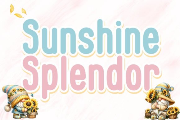 Sunshine Splendor Skript-Schriftarten Schriftart Von charmingbear59.design